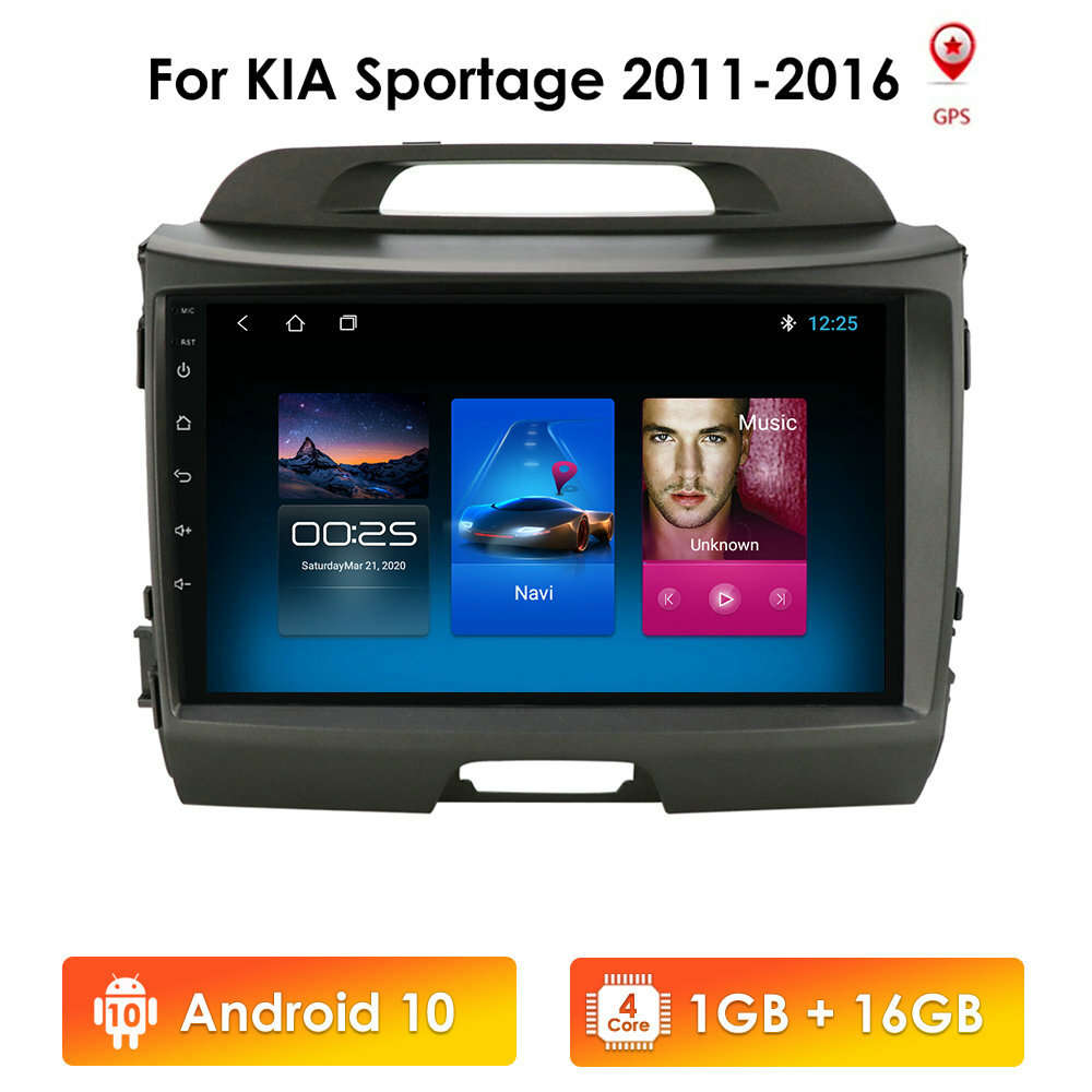 Android 10 GPS Navigation 9" Car Stereo Radio 4-Core For Kia Sportage 2010-2016