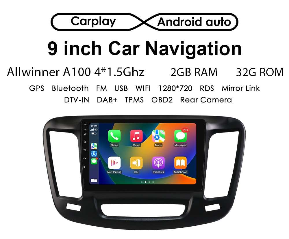 Carplay Android 14 For 2015-2019 Chrysler 200 200C 200S Car Stereo GPS Sat Navi