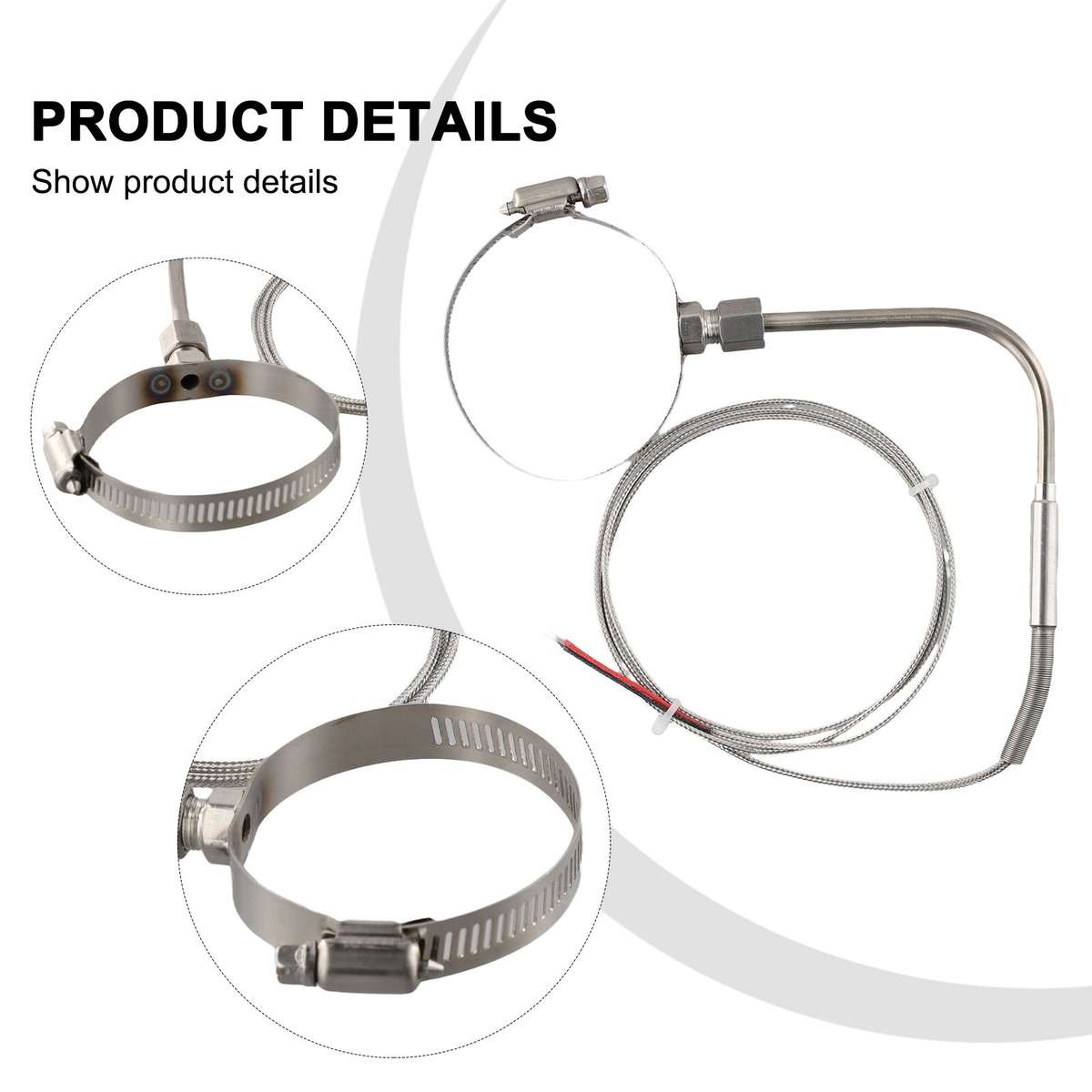 EGT Thermocouple K Type Right Angle Stainless Steel Temperature Probe New