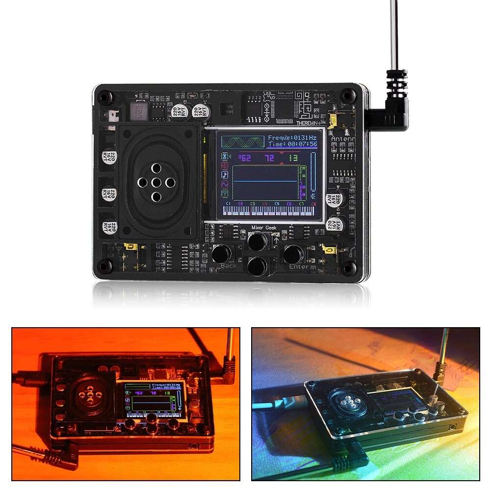 Mini Theremin Musical Electronic Instrument With Color Screen And Functions