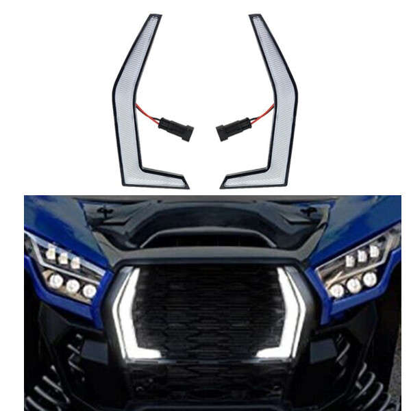 For Kawasaki Teryx KRX 1000 2020-2023 UTV Fang Accent Lights Grill LED Lamps