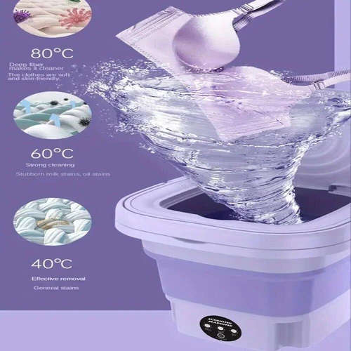Mini Washing Machine 8L Folding Portable Sterilization Drying Laundry Machines
