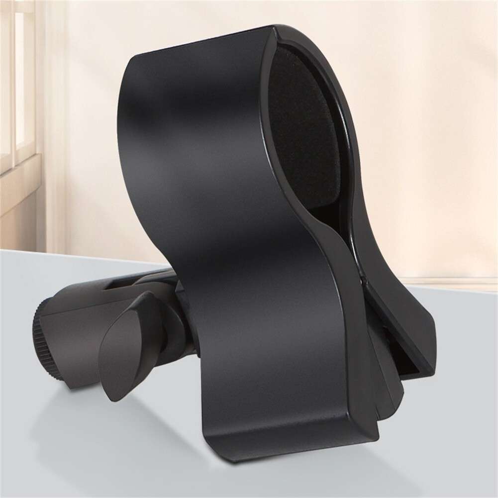 Large Microphone-Clip Clamp Holder With 3/8 Adapter For 3.2-6.8CM Mic