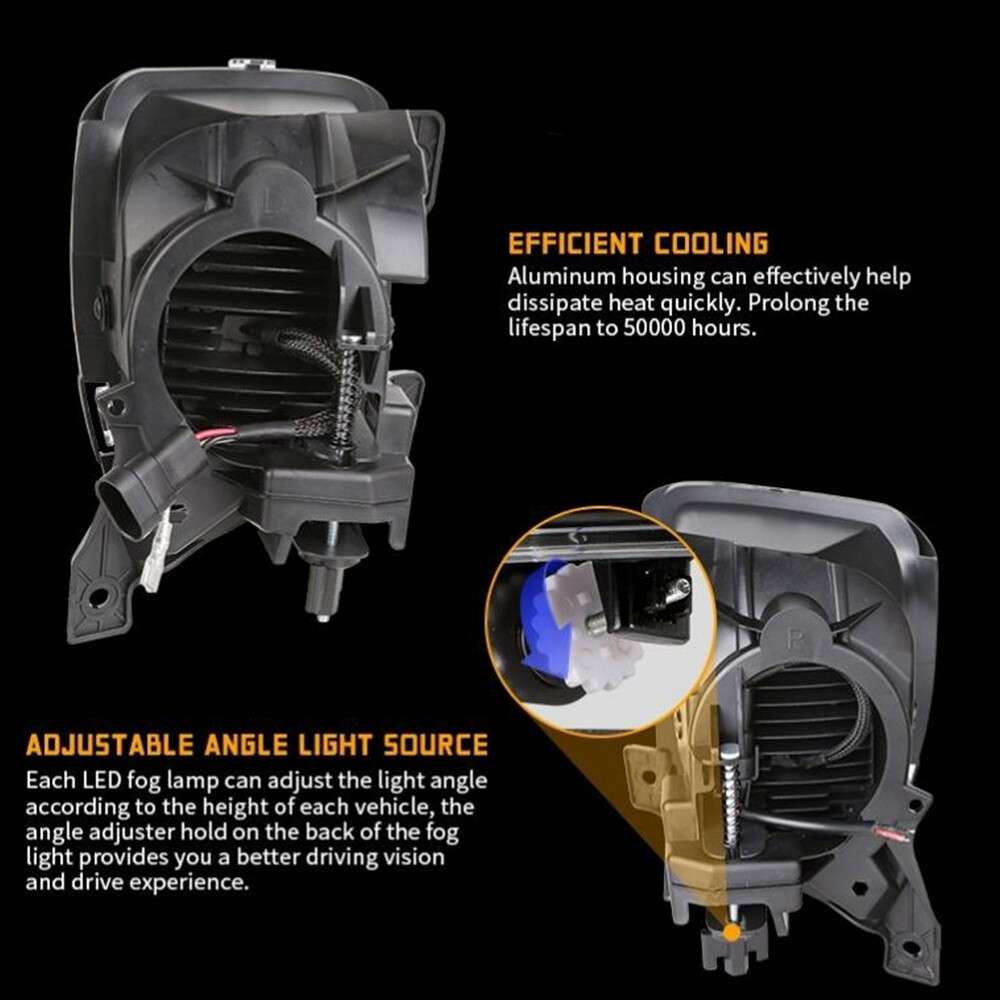 LED Front Bumper Fog Light with DRL For Dodge RAM 1500 2500 3500 2013-2018