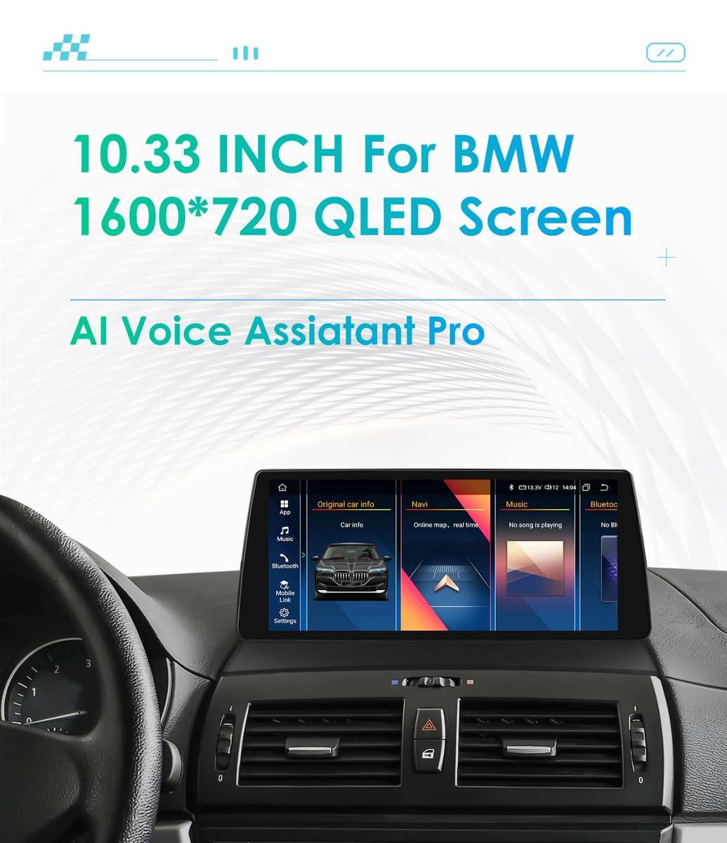 8Core Android 12 10.33" CarPlay Stereo Radio 4GB GPS Navi For BMW X3 E83 2004-10