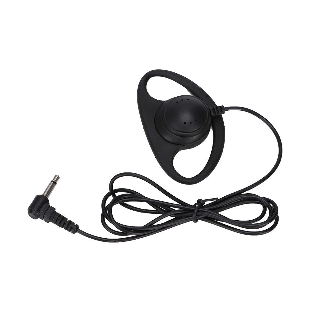 5x 3.5mm Jack D Shape Earpiece Headset For Two Way Radios Walkie Talkie New