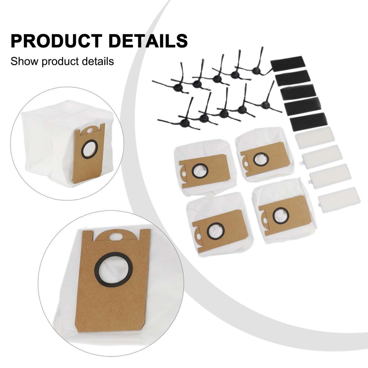 For Ionvac V4 7997 Side Brush Filters Floor Cleaning Part Replacement