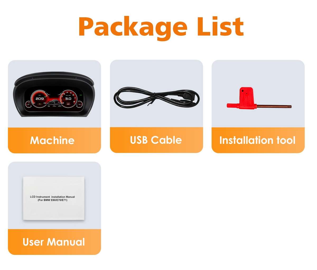 10" Digital Instrument Cluster Speedometer Panel For BMW 3 Series E90-E93 05-12