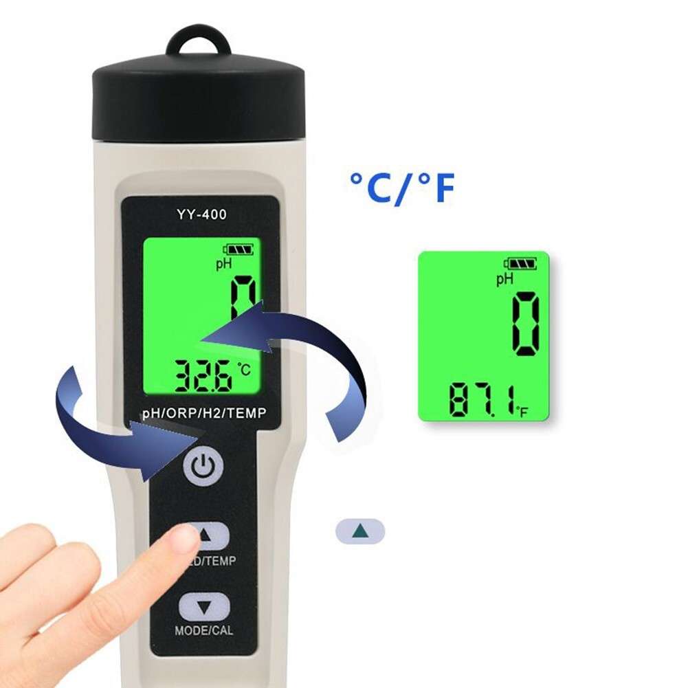 Portable 4 In 1 Hydrogen-Rich Test Pen PH/ORP/TEMP Water Quality Meter Tester RA