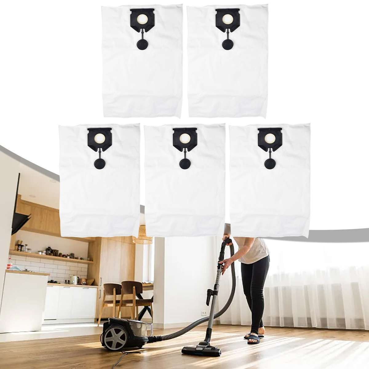 5 Vacuum Cleaner Bags Suitable For K?r/cher 2.889-154.0 NT30/1,30L Replacement/