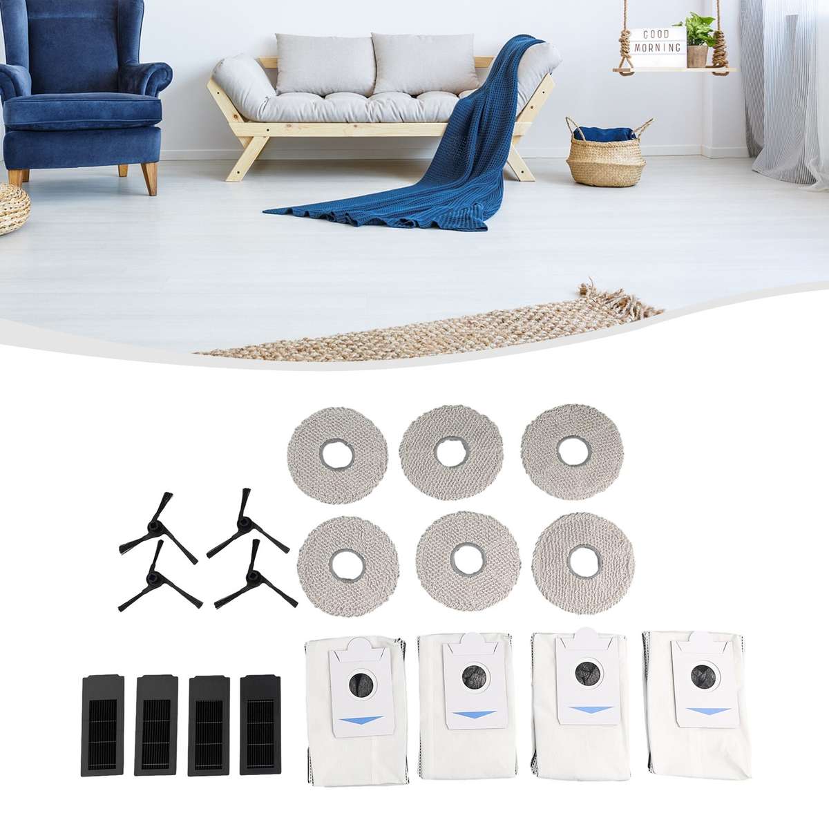 Accessory Set For X2 / X2 Omin / X2 Pro DEX86 Vacuum Cleaner Side Brushes