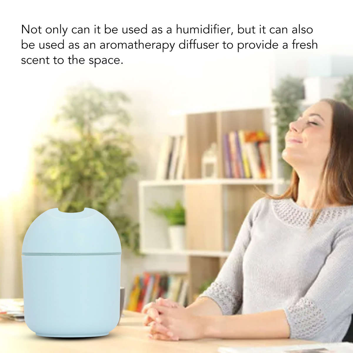 Cool Mist Humidifier USB Interface Blue Color Aromatherapy Fragrant Oil Humi CHW