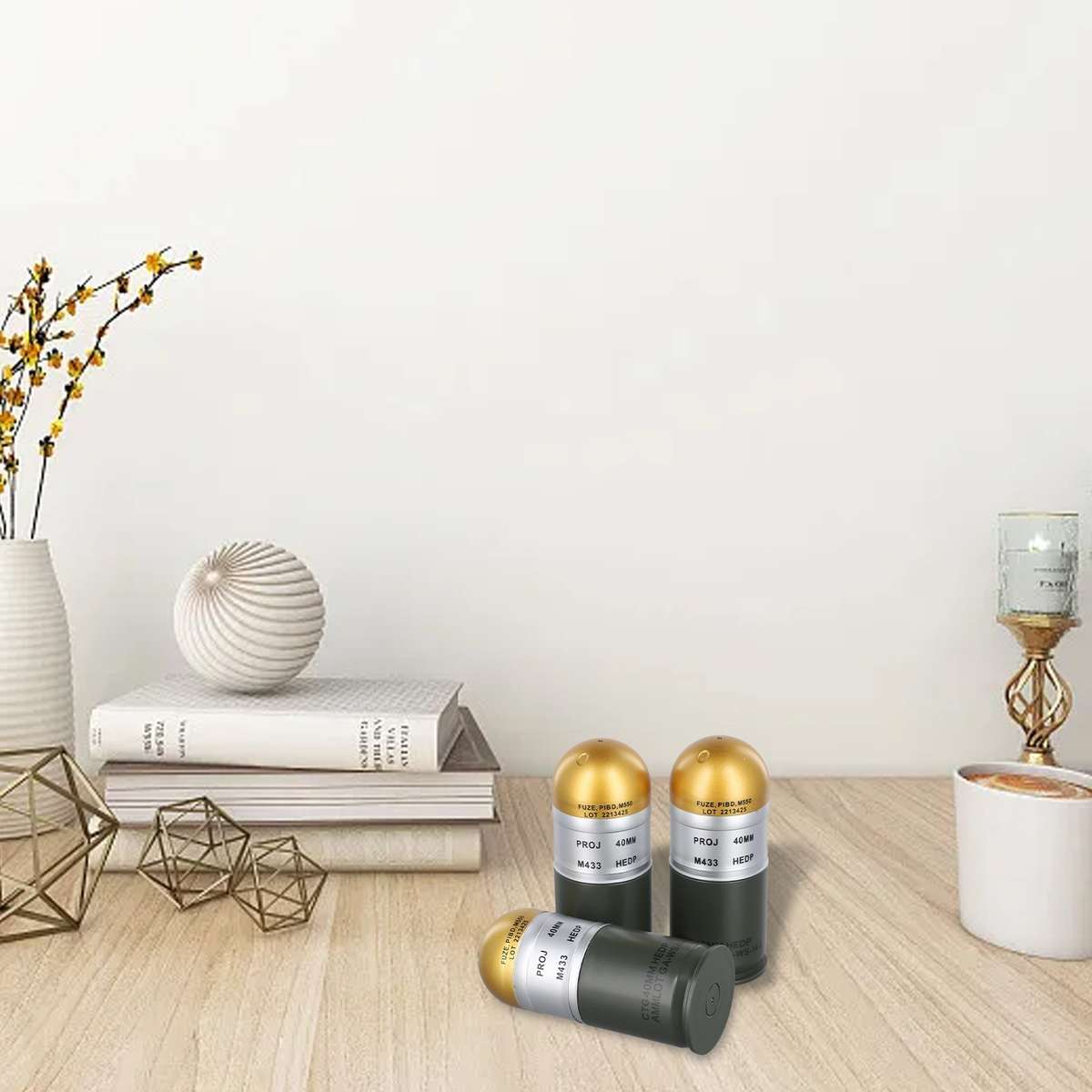 Sturdy And Reliable M433 HEDP 40mm Cartridge Dummy Grenade Model With Storage