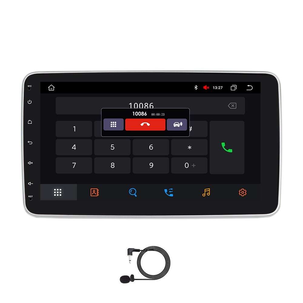 2DIN 10.1" Rotatable 8+128GB Android 12 CarPlay Car Stereo GPS Radio RDS WiFi BT