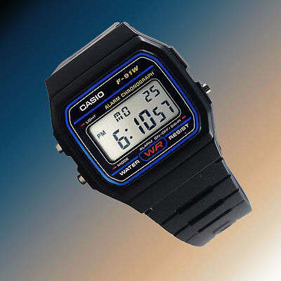 CASIO Classic Quartz Resin Strap, Black, Casual Watch (Model: F-91W-1CR)