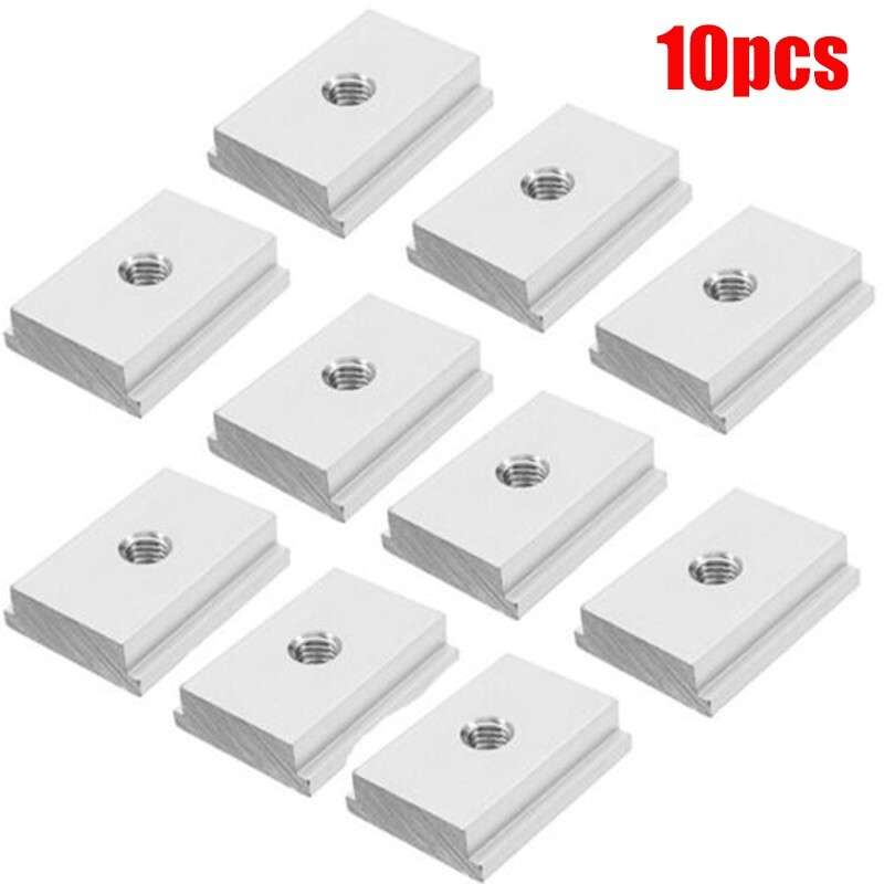 10x T-Slot Miter Bar Slider Aluminum Silver For Woodworking Table Saw Gauge Rods