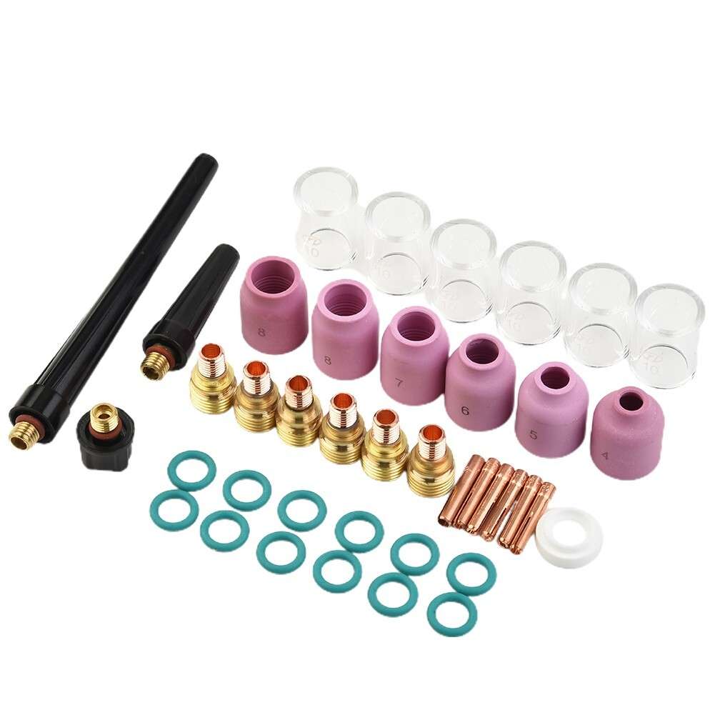 40x/set TIG Welding Torch Collet Gas Lens Glass Cup Kit For WP-9/20/25