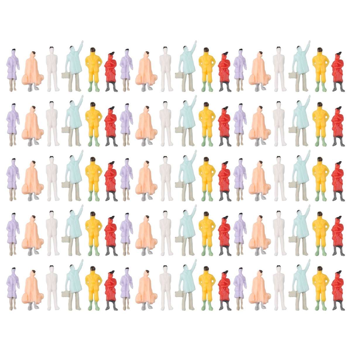 400Pcs Railway Train Layout 1:87 HO Scale Painted Figures Model People Passenger