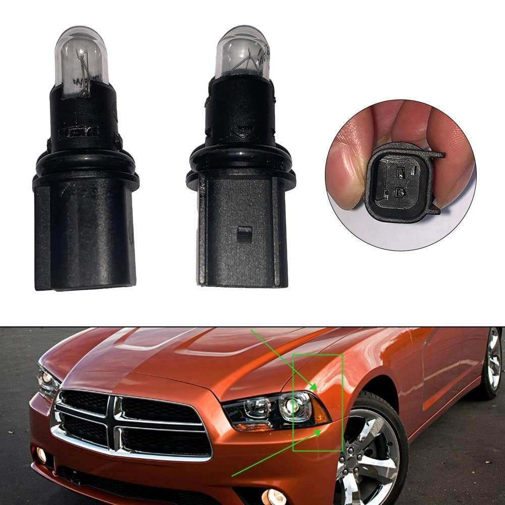 For Dodge Charger 2006-2010 Plastic + Glass Side Marker Lamp With Socket