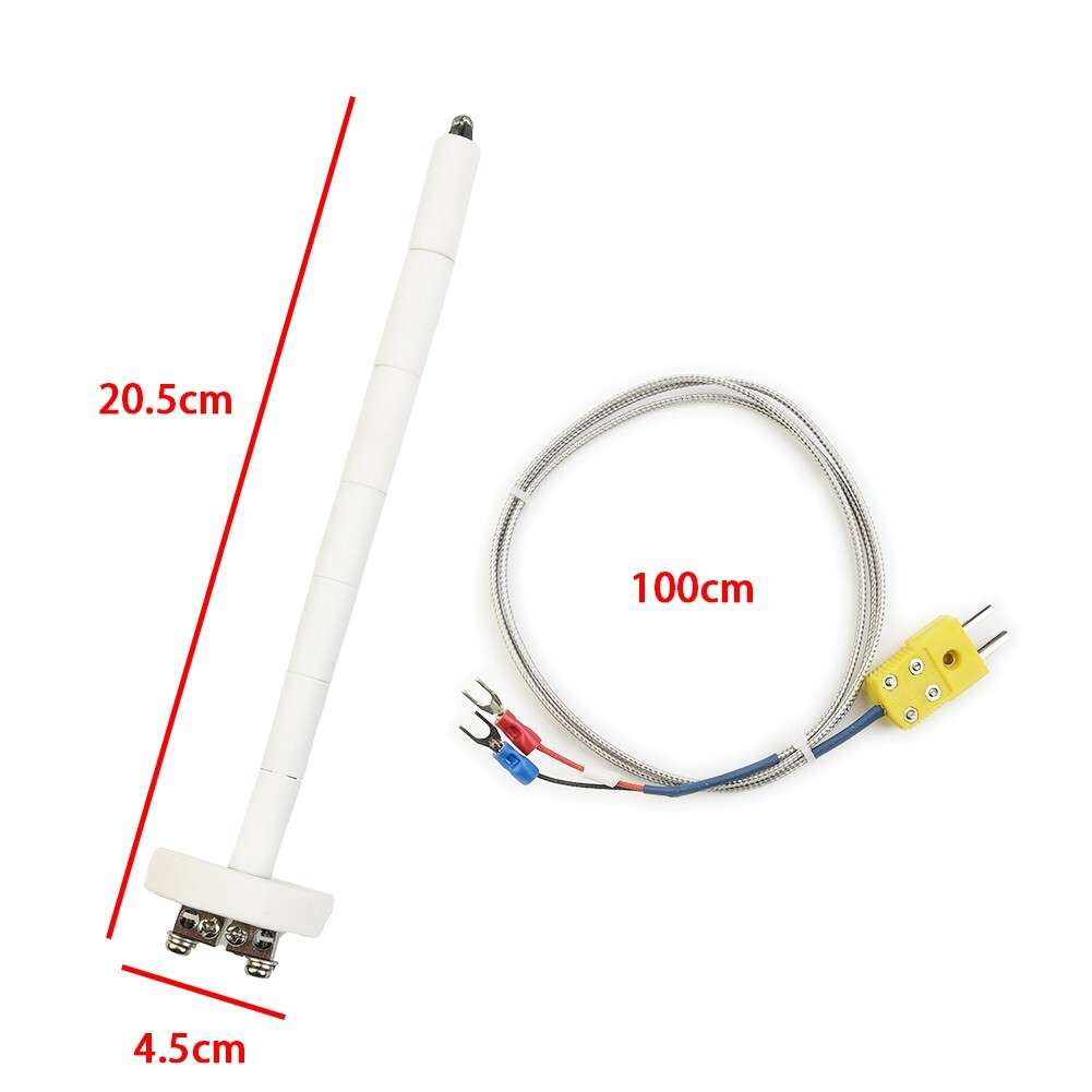 Thermocouple K Type High Temperature Probe Ceramic Kiln Furnace,1300 2372??F