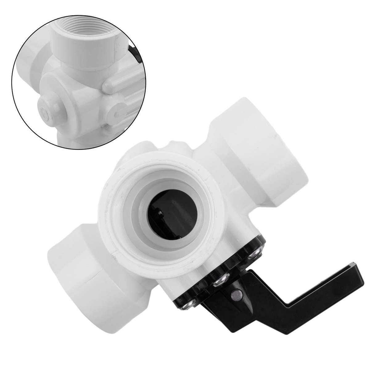 Swimming Pool Hoses Connection Air Beds Air Pumps 3-way Valve 4pcs/set Plastic