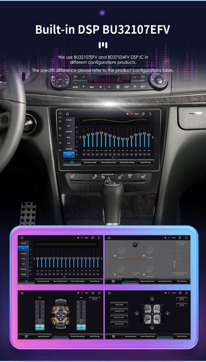 For Mercedes Benz E-Class W211 CLS Android 12 CarPlay Stereo Radio BT GPS 4+32GB