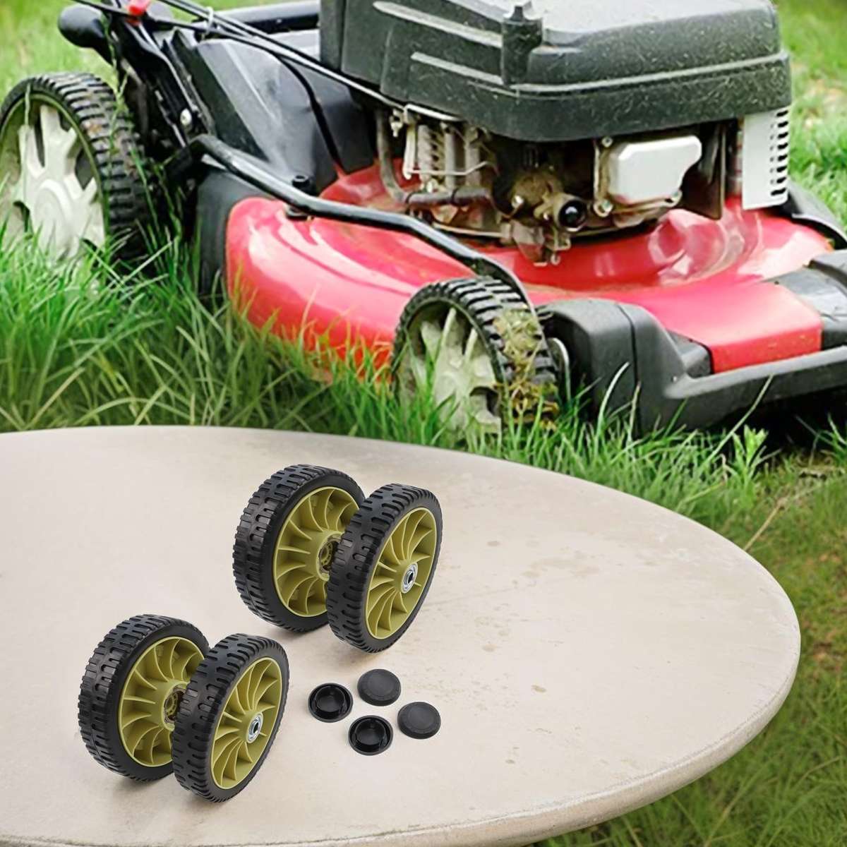 For Honda Lawn Mower Wheel Replacement Kit 20CM Front & Rear Wheels (4-Pack)