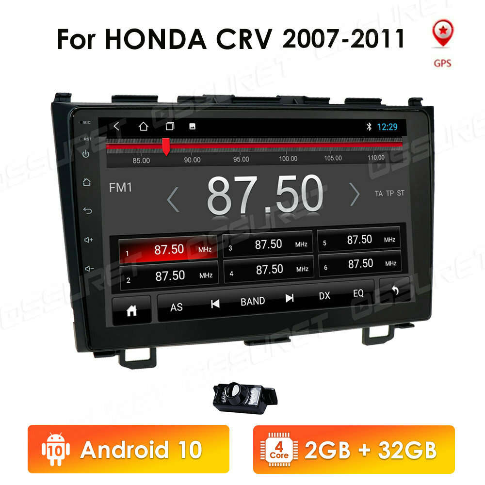 For Honda CRV 2007-2011 Car Stereo GPS Navi Radio CarPlay Android 2+32GB +Camera