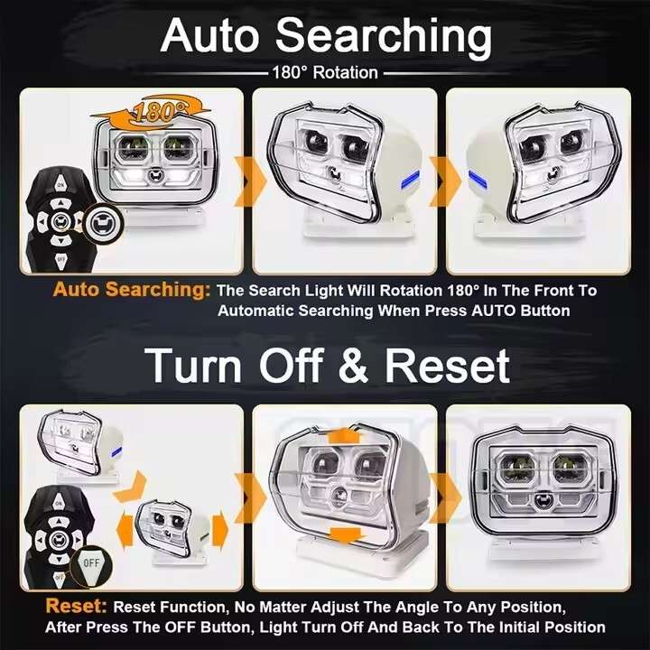 50W Searchlight Wireless Spotlight Magnetic LED Remote Control Marine Boat Car