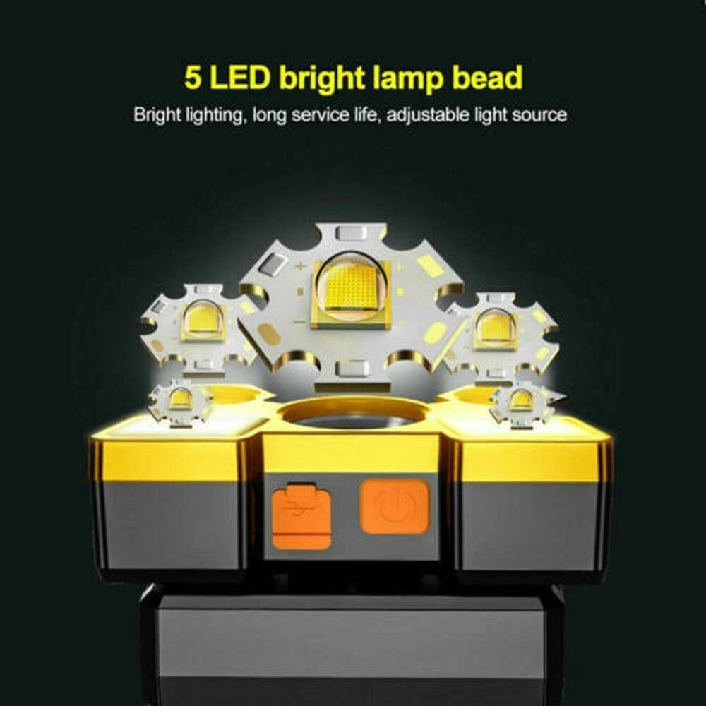 750000LM COB Headlamp Rechargeable Head Light Flashlight Torch Lamp Waterproof