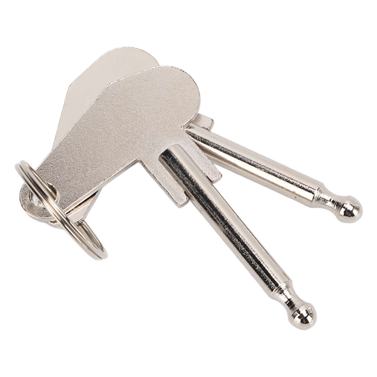 Car 2pcs Ignition Key Metal 5mm Diameter Vintage Universal For Tractor Excavator