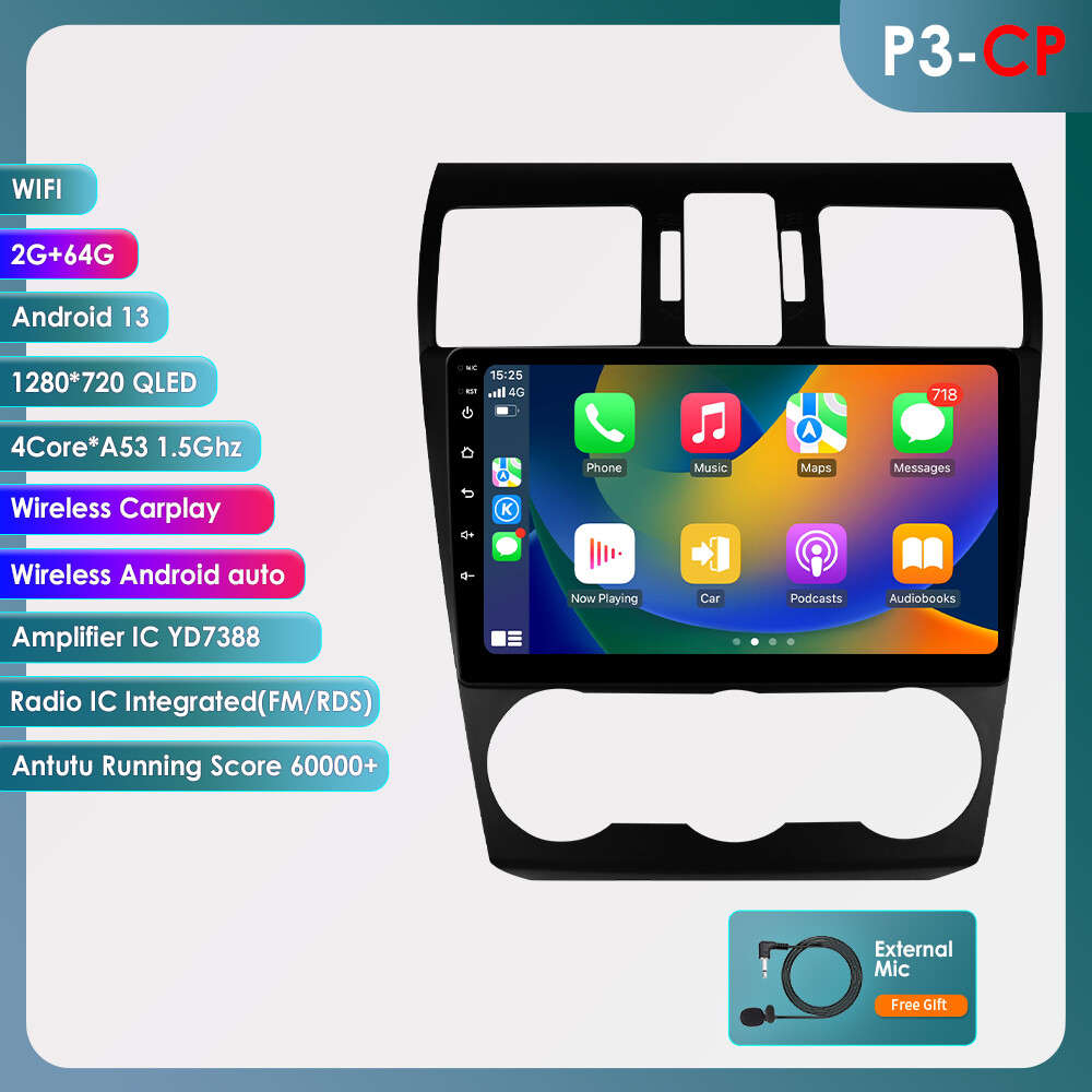 2+64G For Subaru Forester 2013-15 Android 13 CarPlay Car Stereo GPS Radio Player