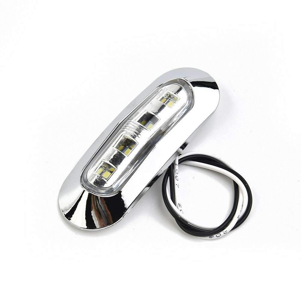 5pcs Marine Boat LED Courtesy Lights Cabin Deck Walkway Stair Light White 12-24V