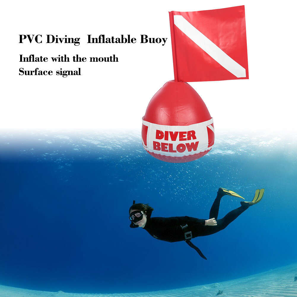 PVC Diving Surface Marker Inflatable Signal Floater Dive Bouy Ball CH