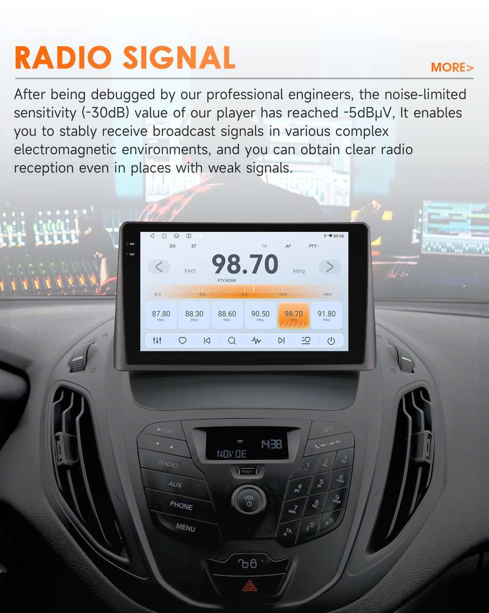 8Core For Ford Transit Tourneo 2013-2021 Carplay DSP Android 14 Stereo Radio GPS