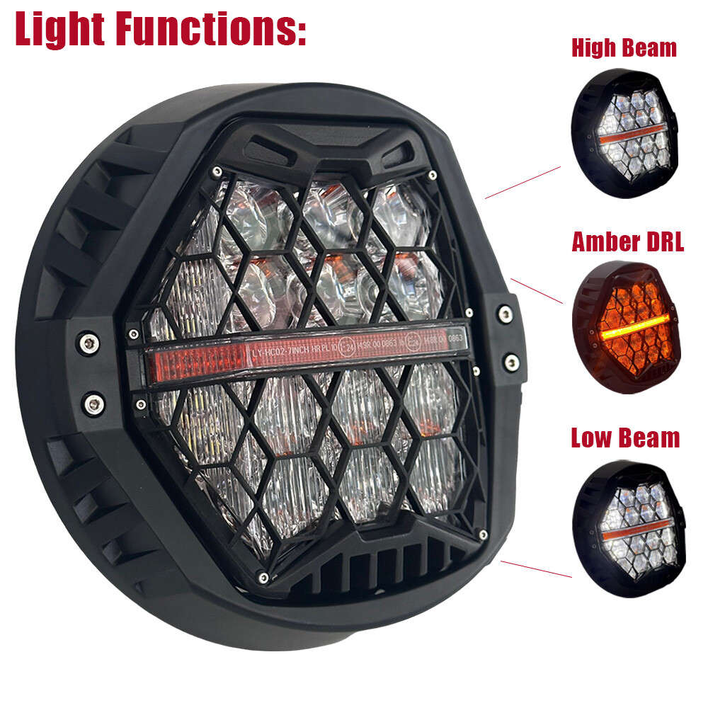 7 inch LED Projector Headlight w/Two Version DRL For Harley Davidson motorcycle