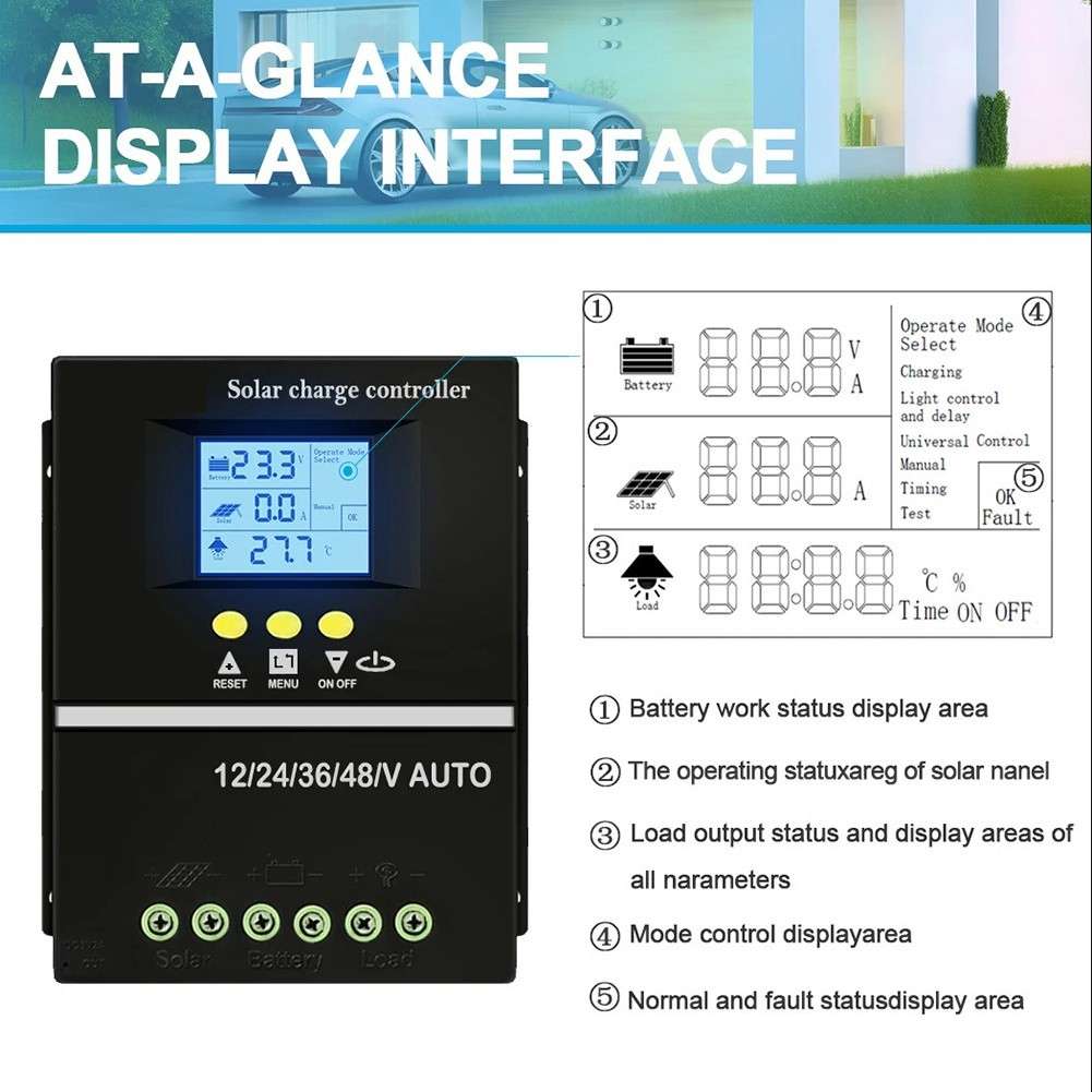 200A Solar Charge Controller With LCD And USB Ports For Efficient Power Usage