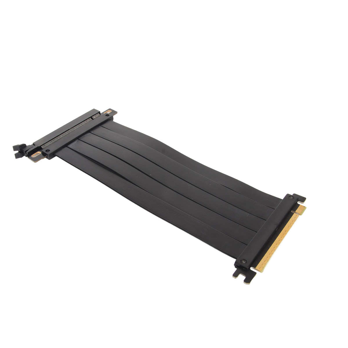 Black 20cm/7.9in PCIE 4.0 X16 Extender Riser Cable High Shielding Property 1 New
