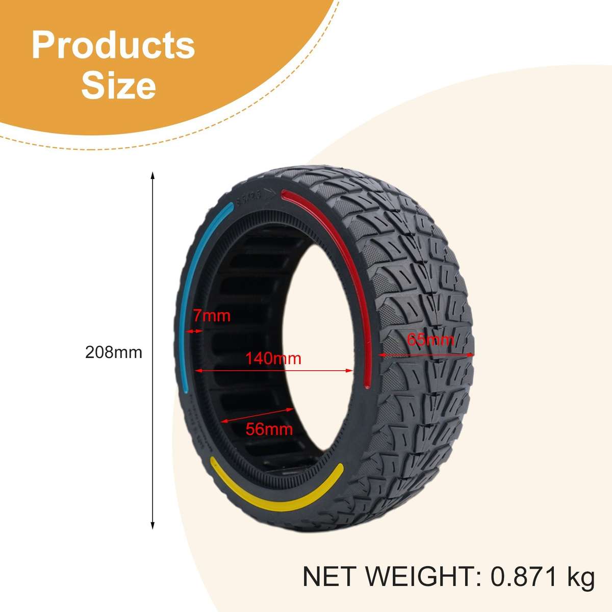 8.5 Inch Replacement Tire For Dualtron Mini For Speedway Leger