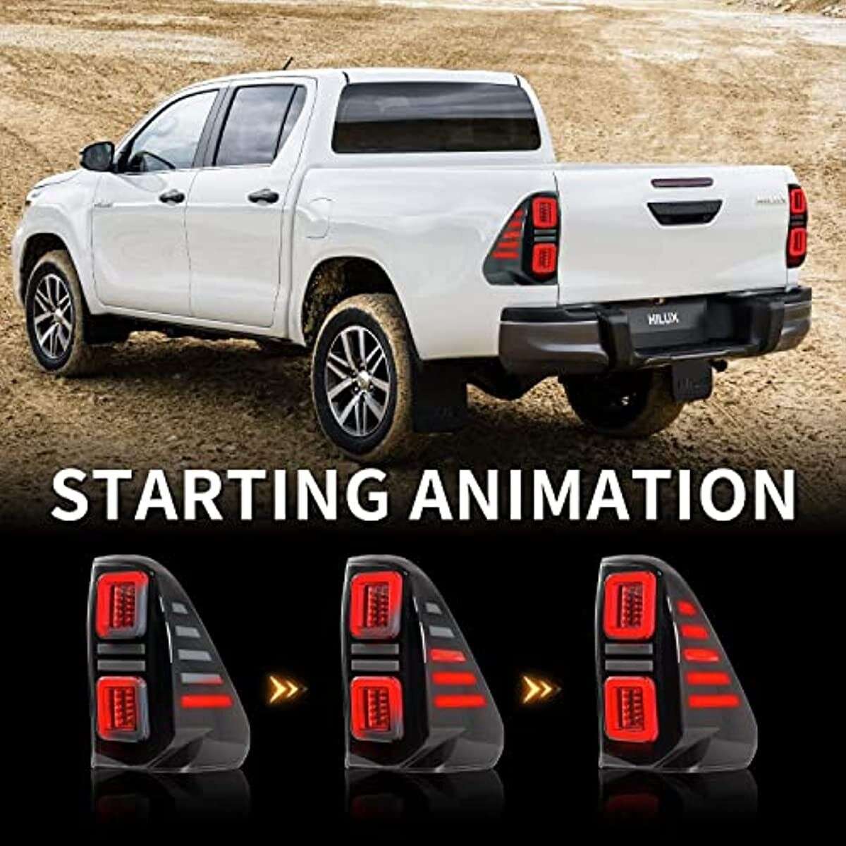For Toyota Hilux/VIGO/REVO/CONQUEST 2015-2022 Pair LED Tail Lights Assembly