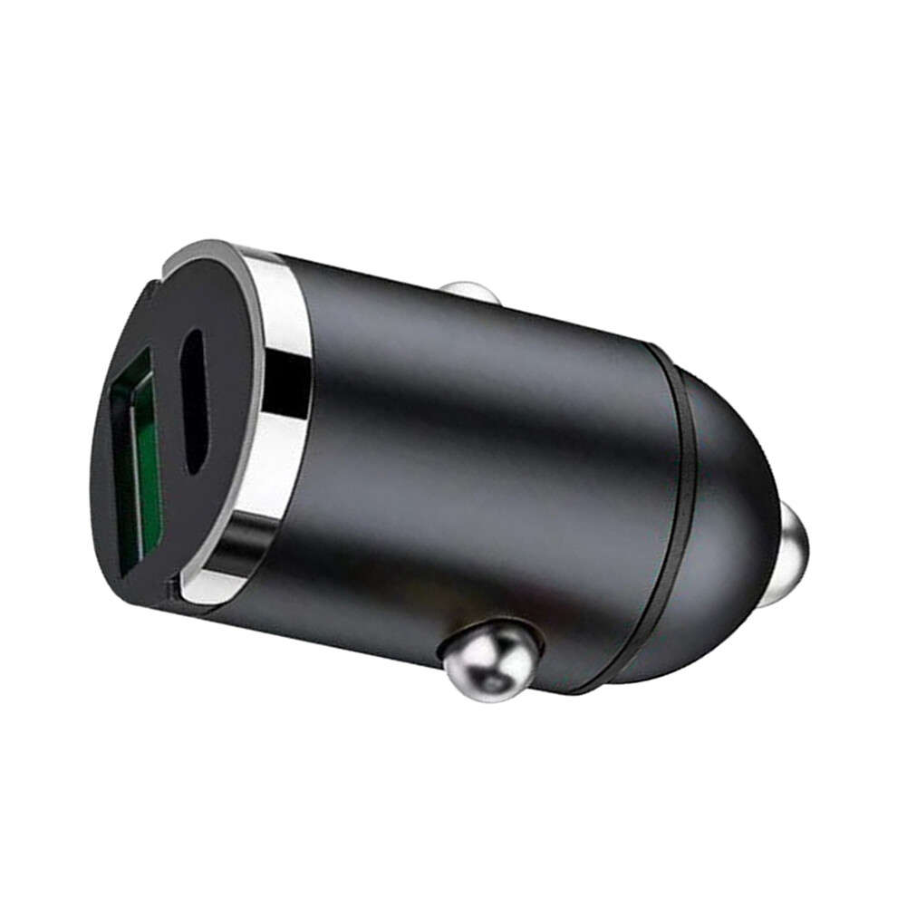 200W Dual Port Car Phone Mini Fast Charger Adapter Cigarette Lighter Socket 1pc
