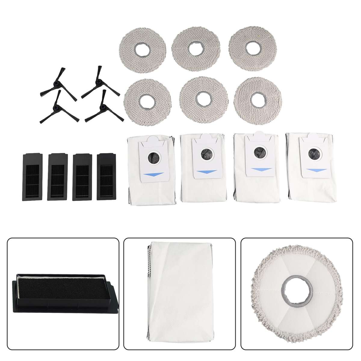 Accessory Set For X2 / X2 Omin / X2 Pro DEX86 Vacuum Cleaner Side Brushes