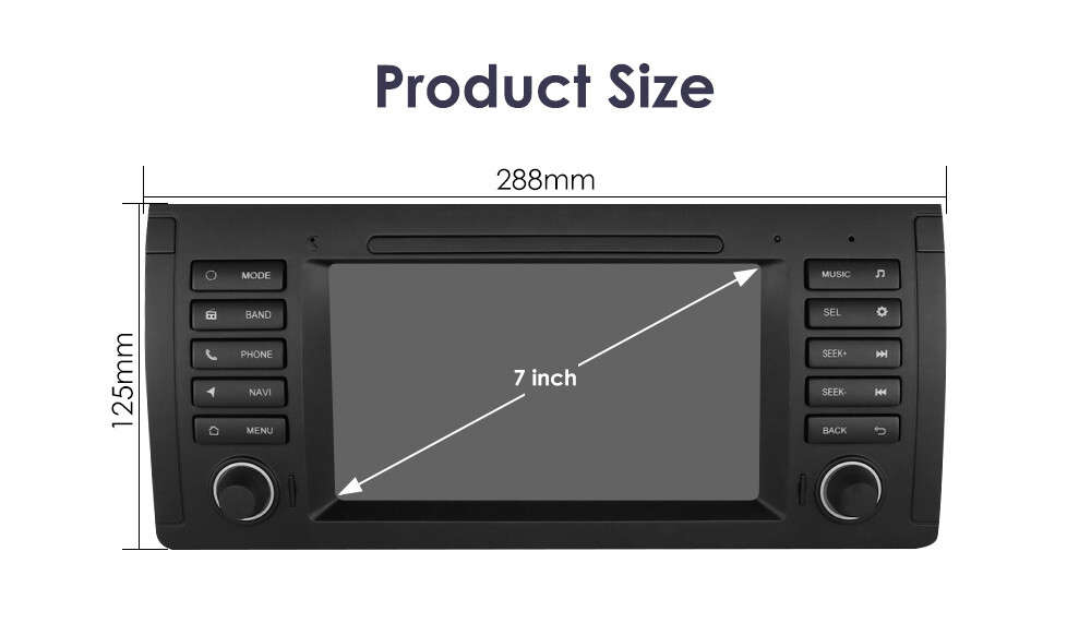 For BMW E39 X5 E53 7" Android 13 Car Stereo DSP Radio 8Core 6+64GB GPS Head Unit