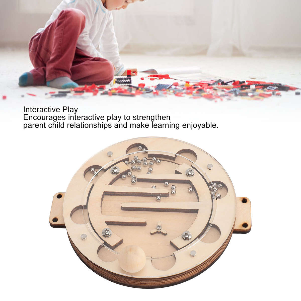 Kids Rolling Ball Plate Toy Educational Skills Development Interactive Ball CHW