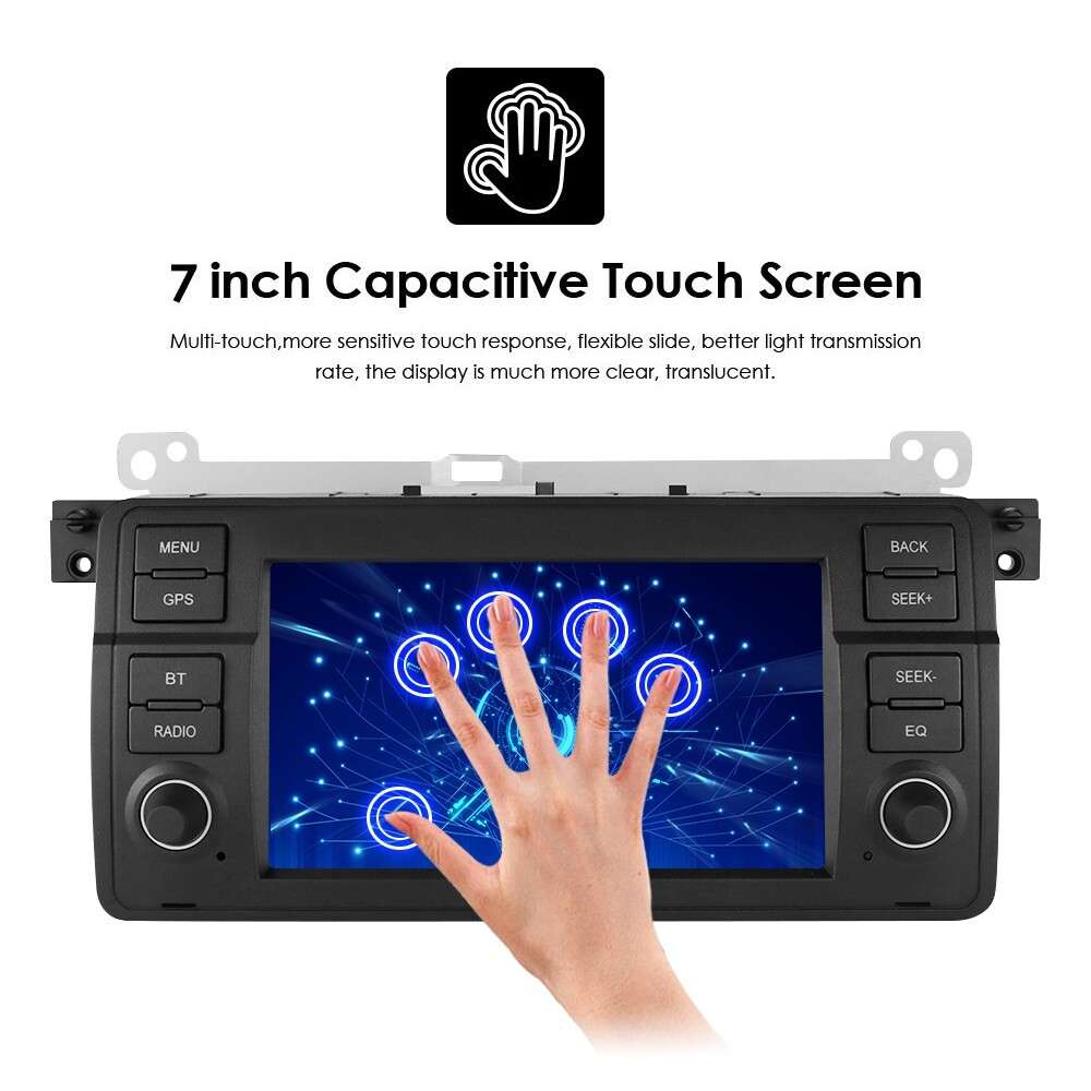 7" Double 2Din For BMW E46 M3 320 325i CarPlay Radio Stereo Player GPS BT+Camera