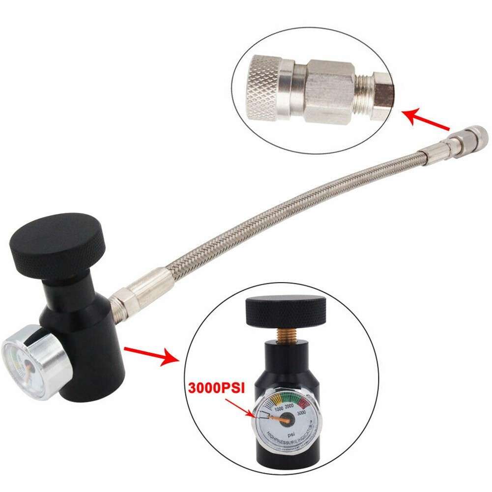 PCP Fill-Adapter Fill Station W/10'' Hose For High-Pressure AIR Or-CO2