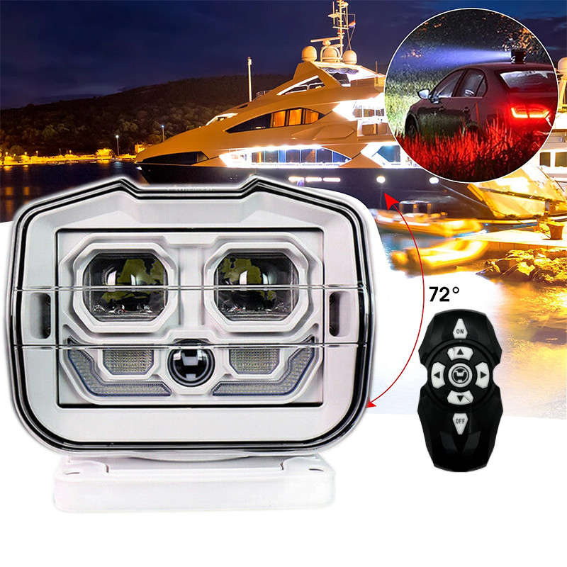 50W Searchlight Wireless Spotlight Magnetic LED Remote Control Marine Boat Car