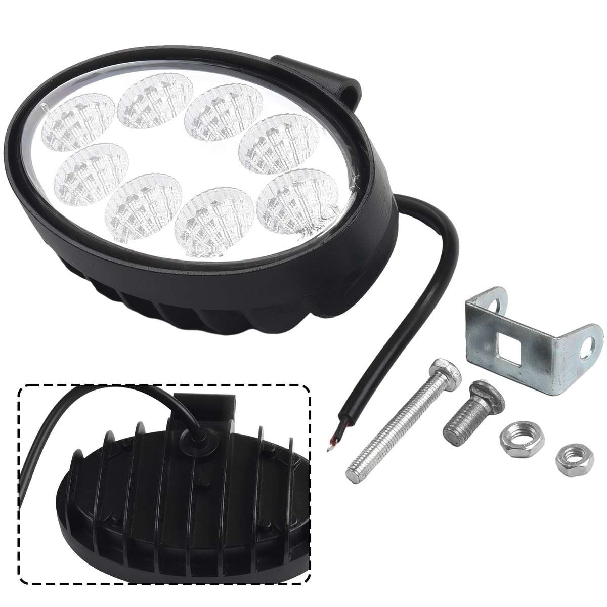 Oval LED Fog Light Work Lamp Tractor Beam 12V 24V Waterproof Practical