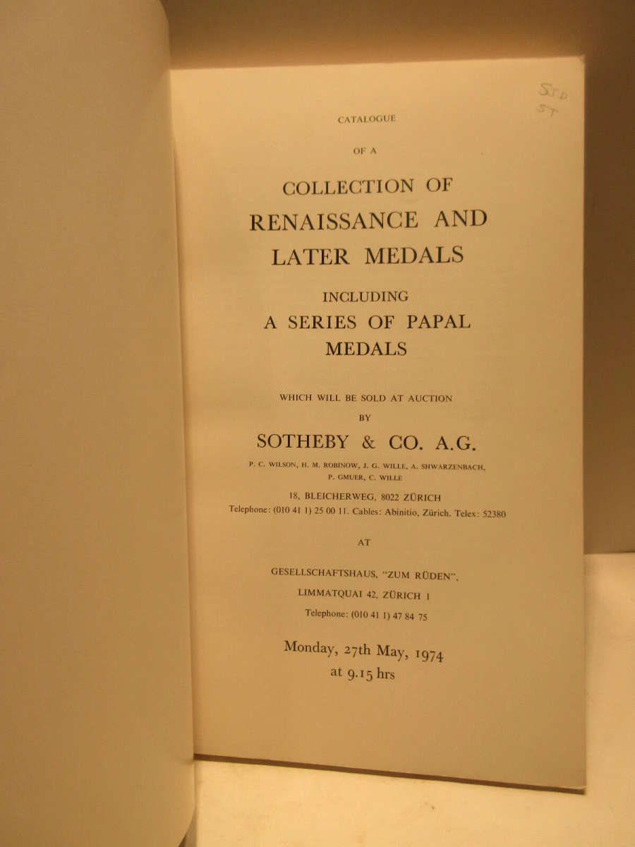 A Collection of Renaissance and later Medals (1974)