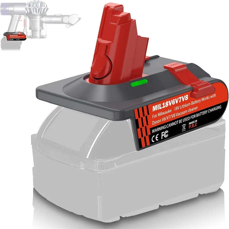 Battery Adapter for Milwaukee 18V Convert to for Dyson V6 V7 V8 Vacuum Cleaner
